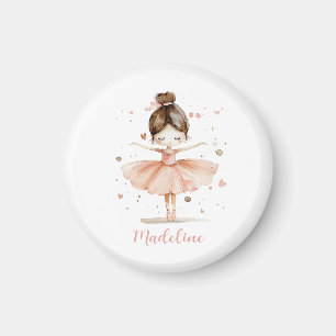 Ballerina Personligt Namn Tjej Magnet