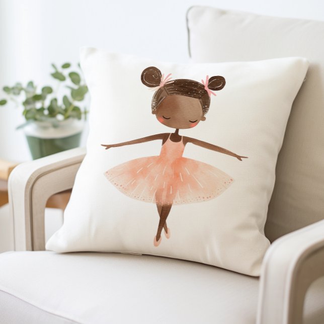 Ballerina Pillow med Ballet Dancer Print Kudde (Skapare uppladdad)