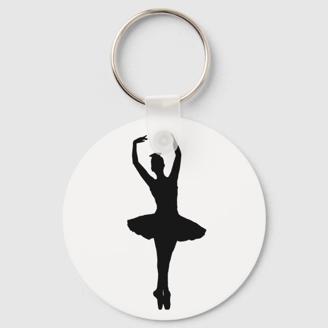 BALLERINA PIROUETTE EN POINTE (Ballet Dancer) ~ Nyckelring (Framsida)