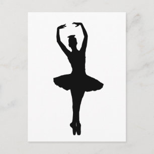 BALLERINA PIROUETTE EN POINTE (Ballet Dancer Silho Vykort