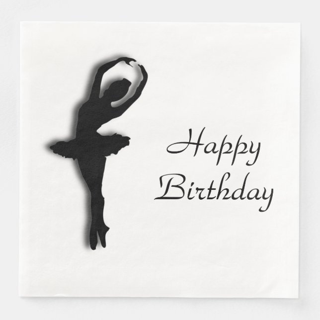 Ballerina Pirouette i Garden Grönt Pappersservett (Framsida)