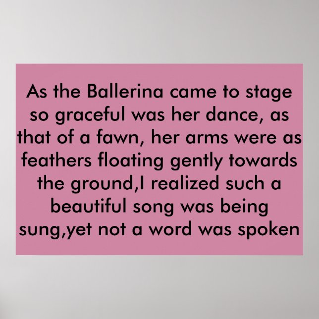 ballerina poster (Framsidan)