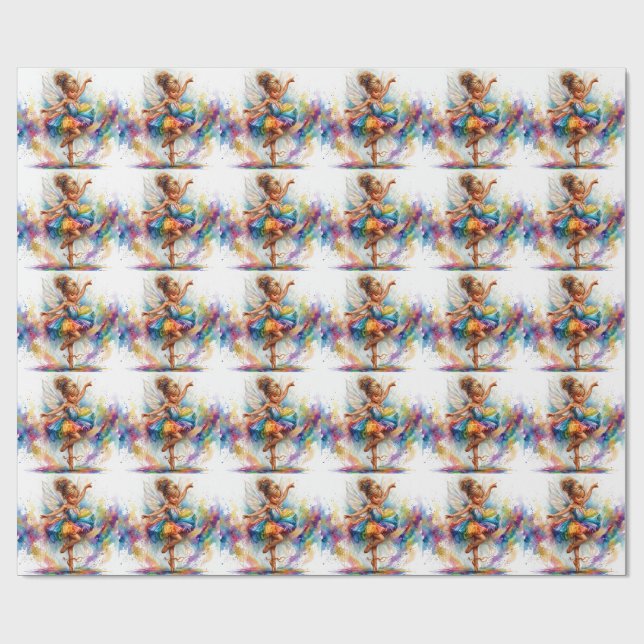 Ballerina presentpapper (Platt)