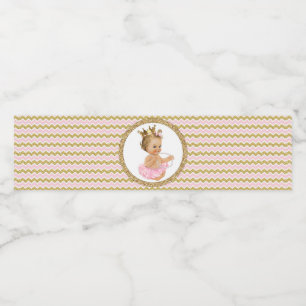 Ballerina Prinsessa Baby Shower Vattenflaska Etike Vattenflaskor Etikett