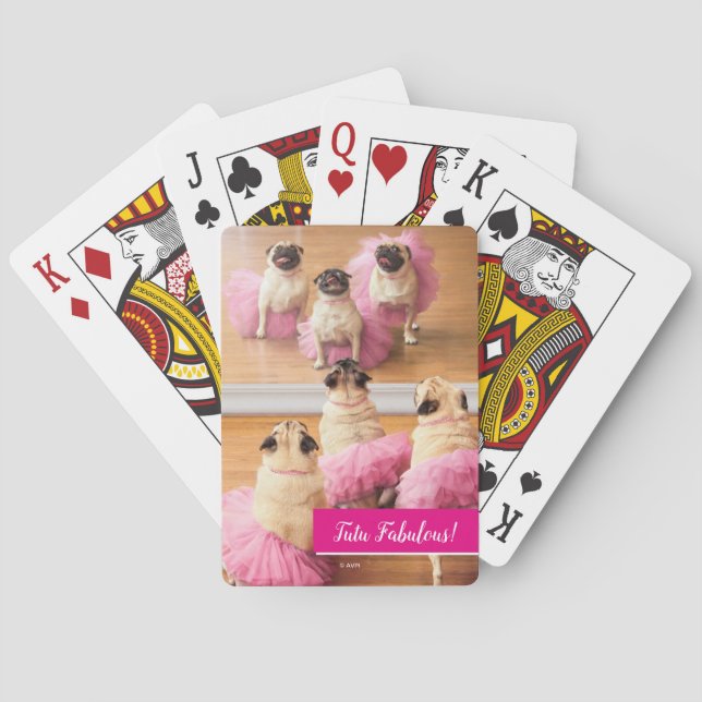 Ballerina Pugs i Tutus Casinokort (Baksidan)