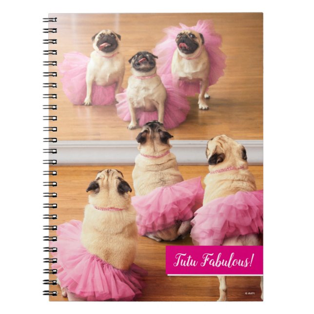 Ballerina Pugs in Tutus Anteckningsbok (Framsidan)