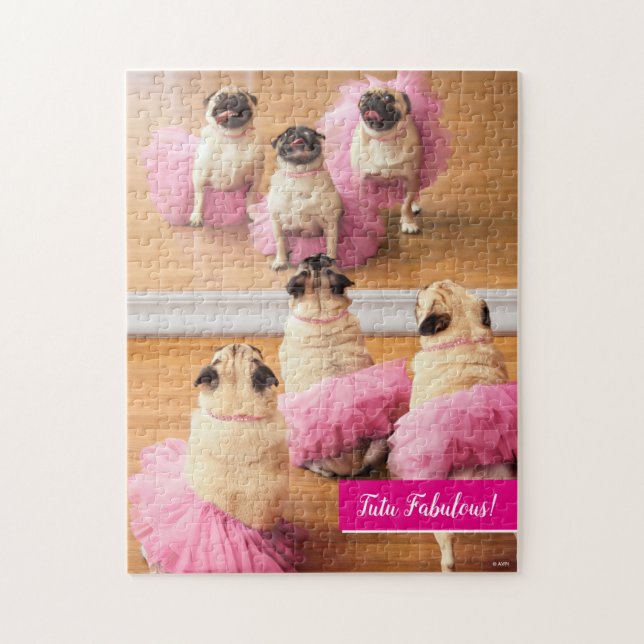 Ballerina Pugs in Tutus Pussel (Vertikal)