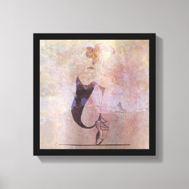 Ballerina Red Hair Woman Body Rosa ros Guld Canvastryck