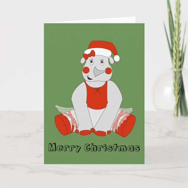 Ballerina Rhino - Speciell jul Helgkort (Framsida)