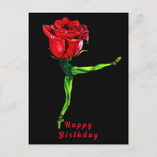 Ballerina Ro Ballet Dancer Birthday Card Vykort