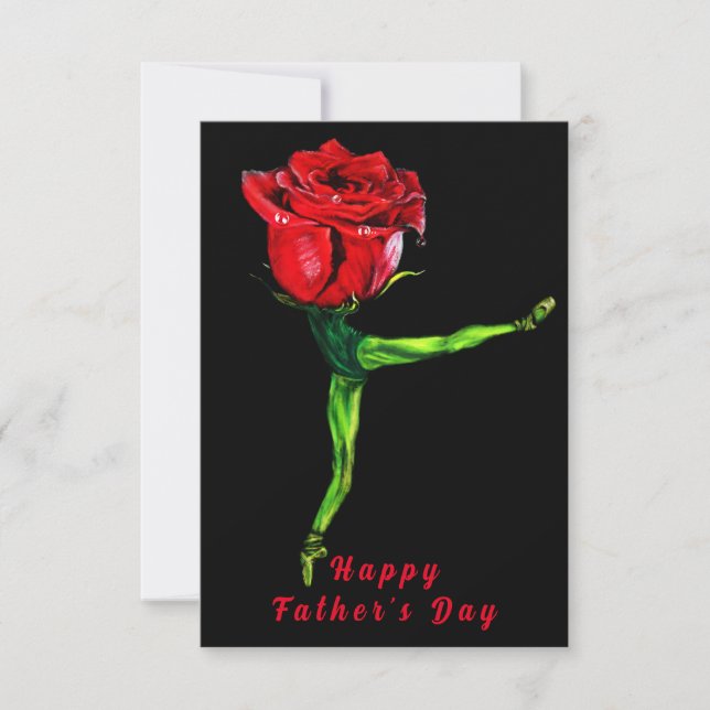 Ballerina Ro Ballet Dancer Fars dag Card Kort (Framsida)