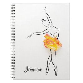 Ballerina Ro Ballet Dancer Personlig Namn Anteckningsbok