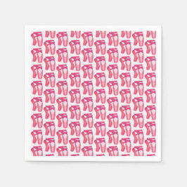 Ballerina Rosa Ballet Dance Skäl Toe Shoes Pappersservett