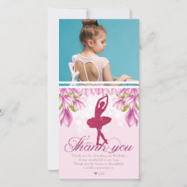 Ballerina Rosa Birthday Photo Tack Kort