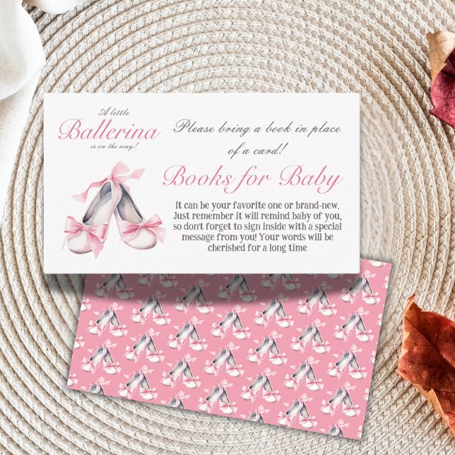 Ballerina Rosa Bow Girl Bok for Baby Shower Game Tilläggskort (Skapare uppladdad)