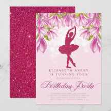 Ballerina Rosa Glitter Birthday