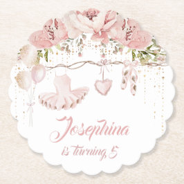 Ballerina  rosa tutu födelsedagsfest ballett underlägg papper