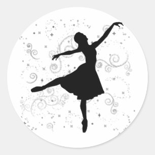 Ballerina Runt Klistermärke