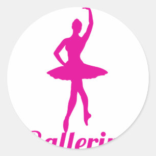 Ballerina Runt Klistermärke