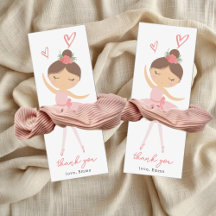 Ballerina Scrunchie Holder Favor Bookmark 