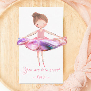 Ballerina Scrunchie Party-favoritkort Tilläggskort