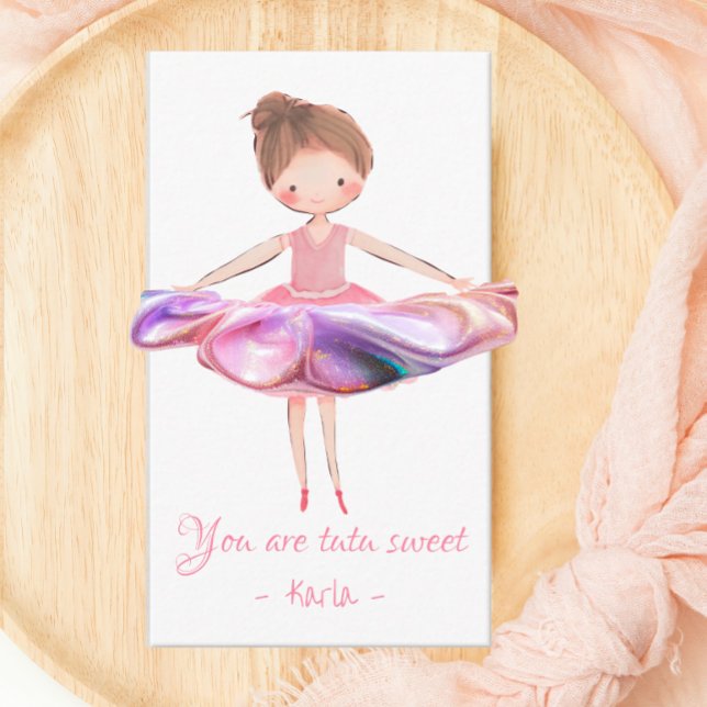 Ballerina Scrunchie Party-favoritkort Tilläggskort (Skapare uppladdad)