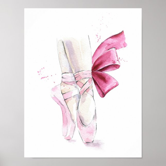 Ballerina Shoes Ballet Slippers Poster (Framsidan)