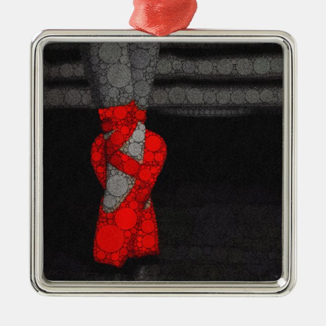 Ballerina Shoes Cute Ballet Julgransprydnad Metall (Framsidan)