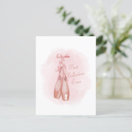 Ballerina Shoes Pastel Rosa Thmet Vykort