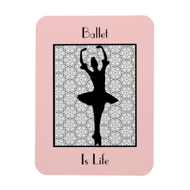 Ballerina Silhouette Ballet är Life Magnet (Vertikal)