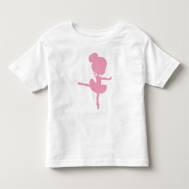 Ballerina Silhouette, Ballet Girl, Ballet Dance T Shirt (Framsida)