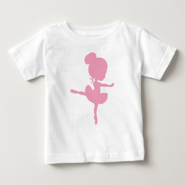 Ballerina Silhouette, Ballet Girl, Ballet Dance T Shirt (Framsida)