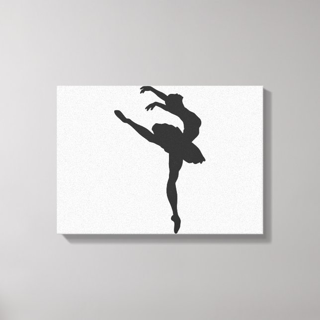 Ballerina, silhouette canvastryck (Framsida)