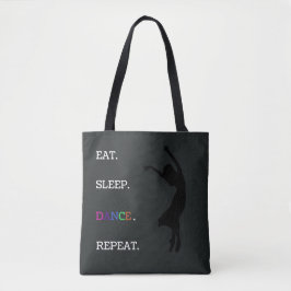 Ballerina Silhouette Dance Quote Black Tygkasse