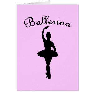 Ballerina Silhouette Hälsningskort