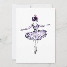 Ballerina Silhouette Julkort