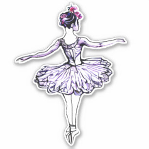 Ballerina Silhouette Klistermärken