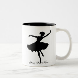 "Ballerina Silhouette" Mugg