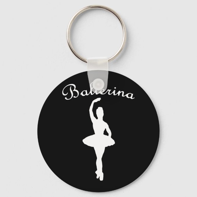Ballerina Silhouette Nyckelring (Framsida)