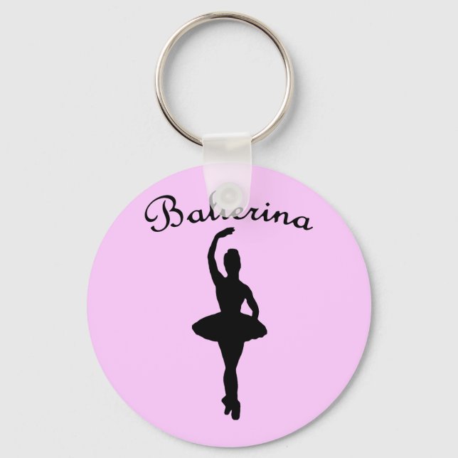 Ballerina Silhouette Nyckelring (Framsida)