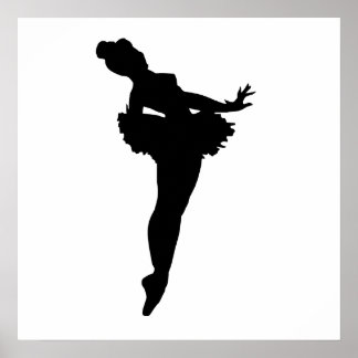 Ballerina Silhouette Poster