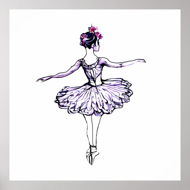 Ballerina Silhouette Poster (Framsidan)