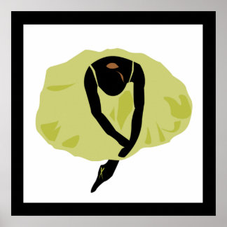 Ballerina silhouette poster
