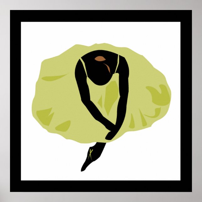 Ballerina silhouette poster (Framsidan)