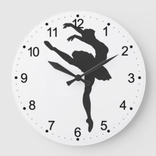 Ballerina Silhouette Stor Klocka