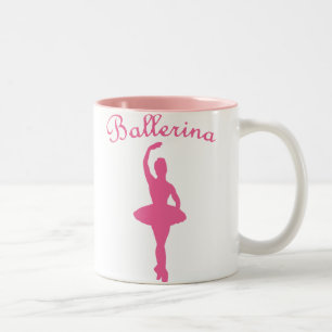 Ballerina Silhouette Två-Tonad Mugg