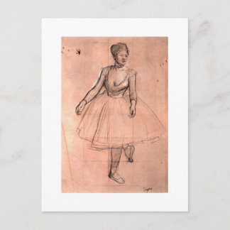 Ballerina sketch by Degas söt ballet dancer art Vykort