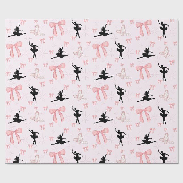 Ballerina slingor och balett presentpapper (Platt)