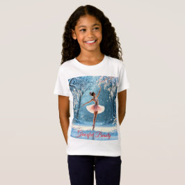 Ballerina snö dans vinterskönhetskonst t shirt