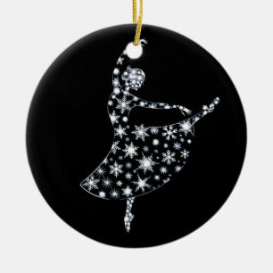 Ballerina Snowflake Ballet Costume Winter Dance Gi Julgransprydnad Keramik